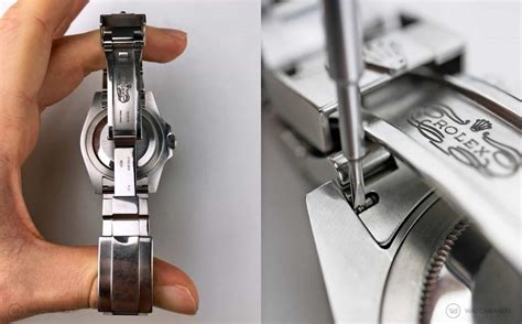 rolex band verstellen|adjusting a rolex bracelet.